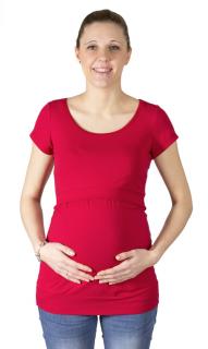 Dojčiace a tehotenské tričko Rialto Denisa, Červené 0441 Dámská veľkosť: 36