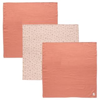 Mušelínová plienka 70x70 cm set 3ks Fabulous Wish Pink