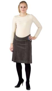 Tehotenská menčestrová sukňa Rialto Bailly khaki 19233 Dámská veľkosť: 38
