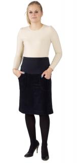 Tehotenská menčestrová sukňa Rialto Barcin Čierna 19234 Dámská veľkosť: 38