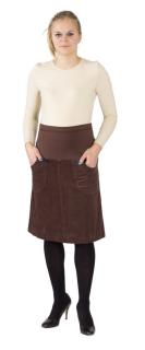 Tehotenská menčestrová sukňa Rialto Barcin Hnedá 19136 Dámská veľkosť: 38