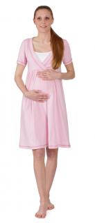 Tehotenská nočná košeľa na dojčenie Rialto Gloyl Ružová 0251 Dámská veľkosť: 36