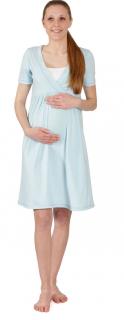Tehotenská nočná košeľa na dojčenie Rialto Gloyl Svetlo Modra 0252 Dámská veľkosť: 36