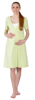 Tehotenská nočná košeľa na dojčenie Rialto Gloyl Svetlo Zelená 0253 Dámská veľkosť: 36