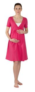 Tehotenská nočná košeľa na dojčenie Rialto Gloyl Tmavo Ružová 0269 Dámská veľkosť: 36