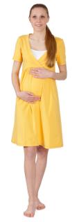Tehotenská nočná košeľa na dojčenie Rialto Gloyl Tmavo Žltá 0268 Dámská veľkosť: 36