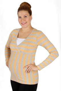 Tehotenské a dojčiace tričko Rialto Devin Pruhované 0277 Dámská veľkosť: 36
