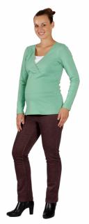 Tehotenské a dojčiace tričko Rialto Devin Zelené 0071 Dámská veľkosť: 36