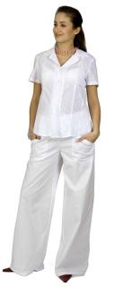 Tehotenské nohavice Rialto Bonifacio Ľanové biele 01241 Dámská veľkosť: 36