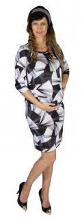 Tehotenské šaty Rialto Lunna, Motív Čiernobiele Vejáre 0615 Dámská veľkosť: 34