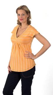 Tehotenské tričko Rialto Doncols Oranžové pruhy 7816 Dámská veľkosť: 36