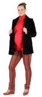 Tehotenský menčestrový kabát Rialto Marle Čierny 19234 Dámská veľkosť: 44