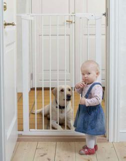 Vysoká zábrana Babydan premier Pet Gate 73 - 80 cm biela