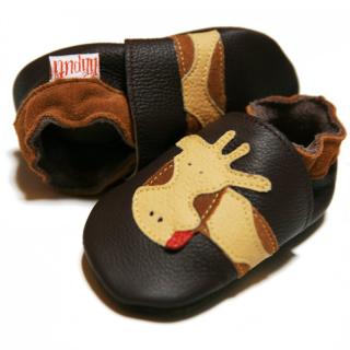 Barefoot capáčky Liliputi® - Brown Giraffe Vnútorná dĺžka: 126, Vnútorná šírka: 67, Veľkosť: M