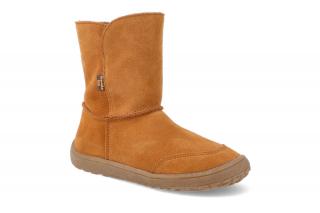 Barefoot čižmy s membránou Froddo - BF Tex Suede Cognac brown Vnútorná dĺžka: 186, Vnútorná šírka: 73, Veľkosť: 28