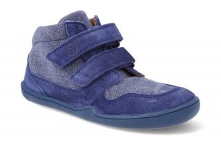 Barefoot členková obuv bLIFESTYLE - Loris džínsy na suchý zips modré Vnútorná dĺžka: 170, Vnútorná šírka: 66, Veľkosť: 25