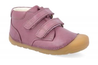 Barefoot členková obuv Bundgaard - Petit Velcro Dark rose Vnútorná dĺžka: 136, Vnútorná šírka: 56, Veľkosť: 21