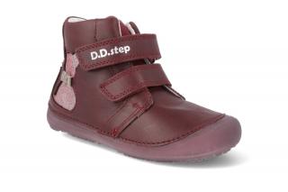 Barefoot členková obuv D.D.step A063-35 Raspberry bordová Vnútorná dĺžka: 160, Vnútorná šírka: 65, Veľkosť: 25