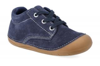 Barefoot členková obuv Lurchi - Flo suede navy Vnútorná dĺžka: 120, Vnútorná šírka: 54, Veľkosť: 19