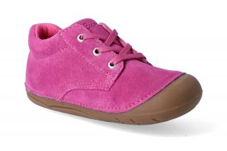 Barefoot členková obuv Lurchi - Flo suede pink Vnútorná dĺžka: 140, Vnútorná šírka: 57, Veľkosť: 22