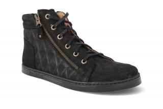 Barefoot členková obuv Peerko - Rex Coal čierna Vnútorná dĺžka: 275, Vnútorná šírka: 103, Veľkosť: 42