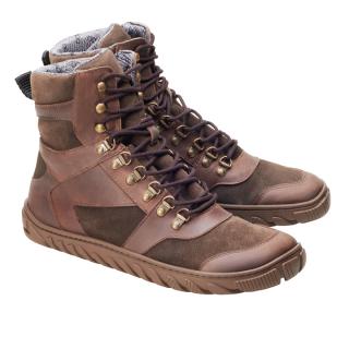 Barefoot členková obuv Zaqq - Explorer Brown Waterproof brown Vnútorná dĺžka: 245, Vnútorná šírka: 90, Veľkosť: 38