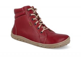 Barefoot členkové topánky Fare Bare - A5322141 Arona červené Vnútorná dĺžka: 244, Vnútorná šírka: 94, Veľkosť: 37