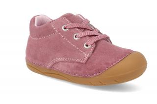 Barefoot členkové topánky Lurchi - Flo semišová Wildberry pink Vnútorná dĺžka: 145, Vnútorná šírka: 58, Veľkosť: 23