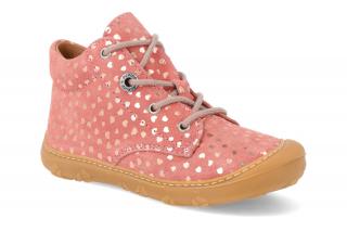 Barefoot členkové topánky Ricosta - Pepino Dots Strawberry M pink Vnútorná dĺžka: 139, Vnútorná šírka: 58, Veľkosť: 21