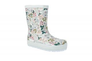 Barefoot gumáky KOEL4Kids - Wellie Bare Flowers Green Vnútorná dĺžka: 198, Vnútorná šírka: 78, Veľkosť: 29