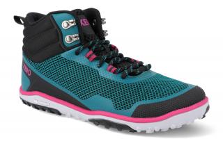 Barefoot outdoorová obuv s membránou Xero shoes - Scrambler Mid Deep Lake/Fuchsia W vegan modré Vnútorná dĺžka: 240, Vnútorná šírka: 88, Veľkosť: 38