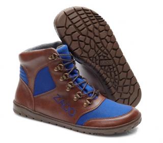 Barefoot outdoorová obuv Zaqq - Hiqe Brown blue Vnútorná dĺžka: 238, Vnútorná šírka: 90, Veľkosť: 37