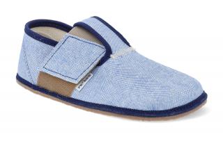 Barefoot papučky Pegres - bez prierezov modré jeans Vnútorná dĺžka: 160, Vnútorná šírka: 68, Veľkosť: 25