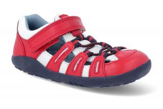 Barefoot sandále Bobux - Summit Red + Navy červené Vnútorná dĺžka: 153, Vnútorná šírka: 60, Veľkosť: 23