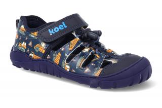 Barefoot sandále Koel - Madison Print Blue vegan modré Vnútorná dĺžka: 160, Vnútorná šírka: 66, Veľkosť: 24
