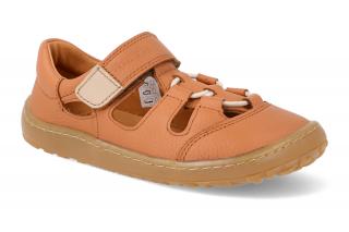 Barefoot sandálky Froddo - BF Elastic Sandal Cognac hnedé Vnútorná dĺžka: 212, Vnútorná šírka: 76, Veľkosť: 32