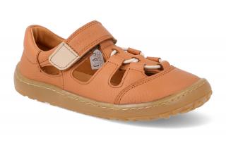 Barefoot sandálky Froddo - BF Elastic Sandal Cognac hnedé Vnútorná dĺžka: 225, Vnútorná šírka: 82, Veľkosť: 34