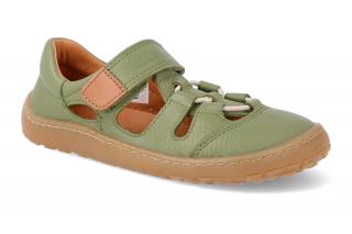 Barefoot sandálky Froddo - BF Elastic Sandal Olive zelené Vnútorná dĺžka: 191, Vnútorná šírka: 72, Veľkosť: 29