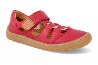 Barefoot sandálky Froddo - BF Elastic Sandal Red červené Vnútorná dĺžka: 158, Vnútorná šírka: 66, Veľkosť: 24