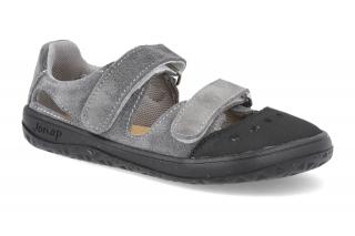 Barefoot sandálky Jonap - Fella šedá Vnútorná dĺžka: 171, Vnútorná šírka: 72, Veľkosť: 26
