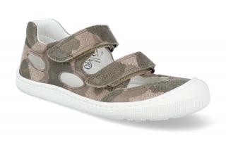 Barefoot sandálky KOEL4kids - Dalila Suede Taupe šedé Vnútorná dĺžka: 190, Vnútorná šírka: 72, Veľkosť: 29