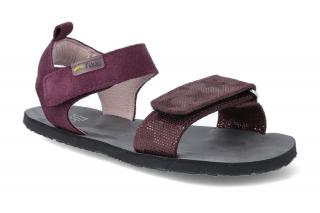 Barefoot sandálky Tikki shoes - Morro Sangria leather bordové Vnútorná dĺžka: 180, Vnútorná šírka: 73, Veľkosť: 29