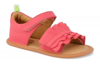 Barefoot sandálky Tip Toey Joey - Ruffy Coral Matte ružové Vnútorná dĺžka: 145, Vnútorná šírka: 60, Veľkosť: 23