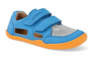 Barefoot sandály Blifestyle - Waran micropel türkis vegan modré Vnútorná dĺžka: 137, Vnútorná šírka: 60, Veľkosť: 21