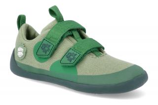 Barefoot tenisky Affenzahn - Sneaker Cotton Happy-Frog vegan zelené Vnútorná dĺžka: 150, Vnútorná šírka: 62, Veľkosť: 23