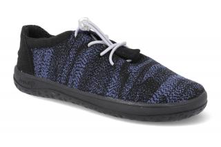 Barefoot tenisky Jonap - Knitt NEW vegan modro-čierne Vnútorná dĺžka: 160, Vnútorná šírka: 68, Veľkosť: 24