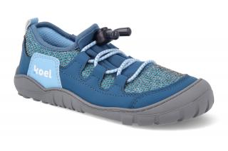 Barefoot tenisky KOEL - Mason Mesh Turquoise vegan modré Vnútorná dĺžka: 190, Vnútorná šírka: 75, Veľkosť: 29