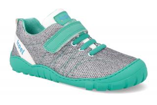 Barefoot tenisky KOEL - Maxim Mesh Aqua vegan grey Vnútorná dĺžka: 185, Vnútorná šírka: 74, Veľkosť: 28