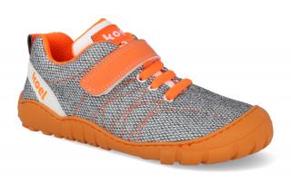 Barefoot tenisky KOEL - Maxim Mesh Orange vegan grey Vnútorná dĺžka: 180, Vnútorná šírka: 72, Veľkosť: 27