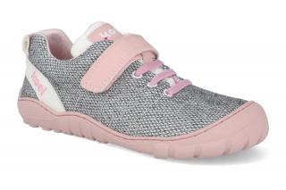 Barefoot tenisky KOEL - Maxim Mesh Pink vegan grey Vnútorná dĺžka: 192, Vnútorná šírka: 76, Veľkosť: 29